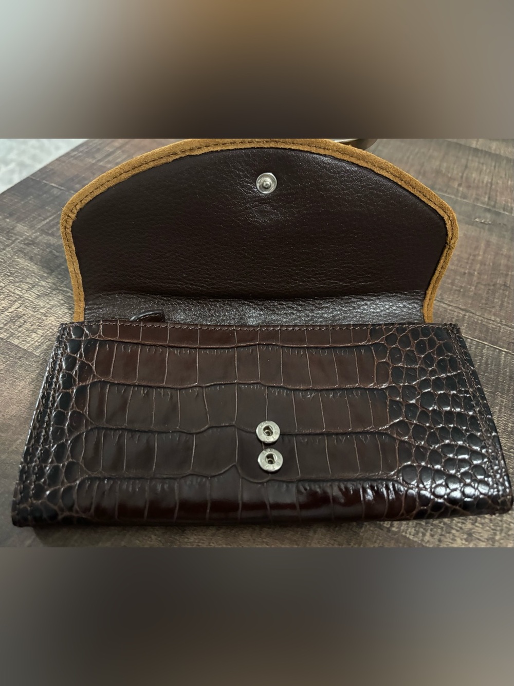 Brighton Savannah Croc-Embossed Wallet - Picture 3 of 11